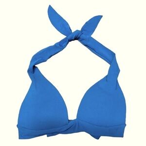 𝅺carmen MARC VALVO SWIM - Deep Teal Blue Halter Tie Tankini Top - Size 6